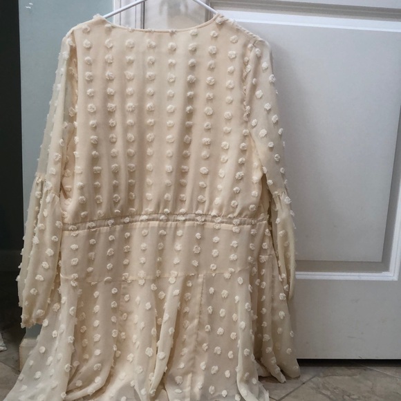 Entro Cream Textured Dress - Picture 6 of 8